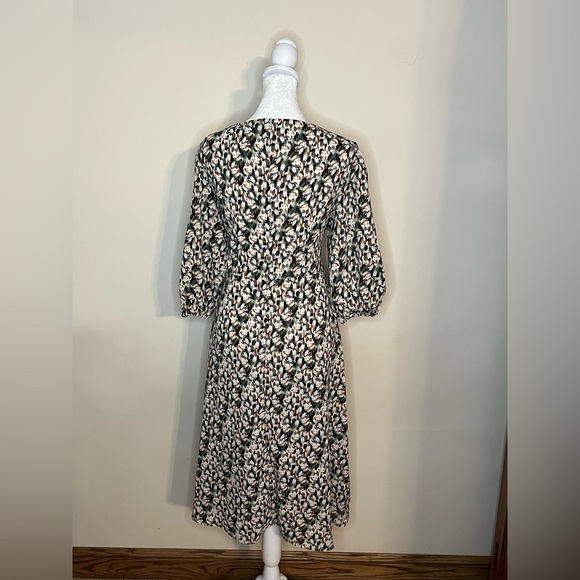 🌸 Blue Vanilla Knot Front Keyhole Midi boho dress| V-Neck | US 10 / M | - Picture 4 of 7